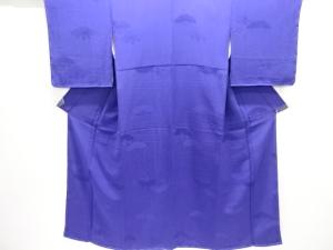 未使用品　花模様織り出し色無地着物